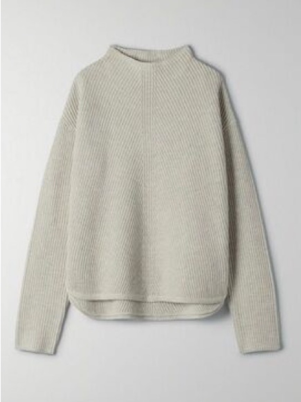 Aritzia Babaton Chalmers Sweater Mock-neck gray Size small soft wool linen blend - Picture 6 of 12
